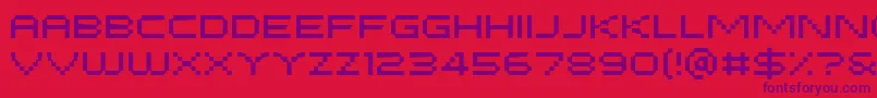 PfTempestaFiveExtended Font – Purple Fonts on Red Background