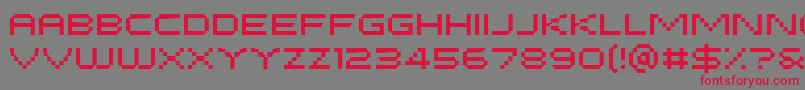 PfTempestaFiveExtended Font – Red Fonts on Gray Background