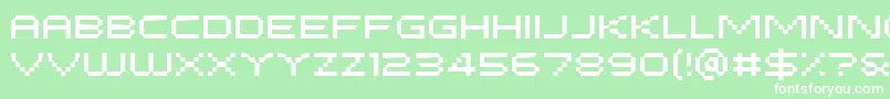 PfTempestaFiveExtended-fontti – valkoiset fontit vihreällä taustalla