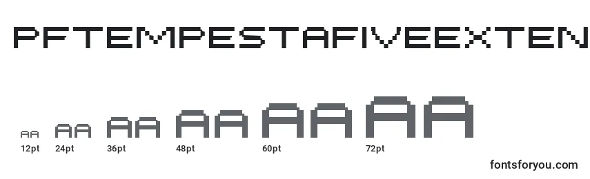 PfTempestaFiveExtended Font Sizes