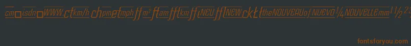 Шрифт CasestudynooneLtItalicAlternate – коричневые шрифты на чёрном фоне