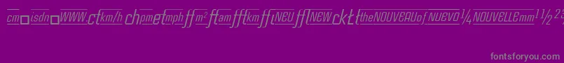 CasestudynooneLtItalicAlternate Font – Gray Fonts on Purple Background