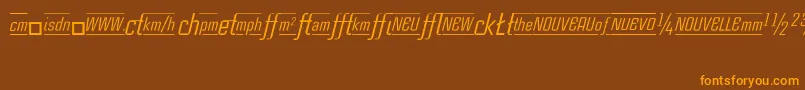 CasestudynooneLtItalicAlternate Font – Orange Fonts on Brown Background