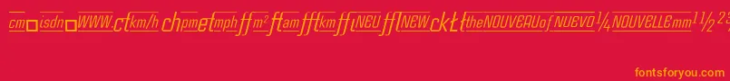 CasestudynooneLtItalicAlternate Font – Orange Fonts on Red Background