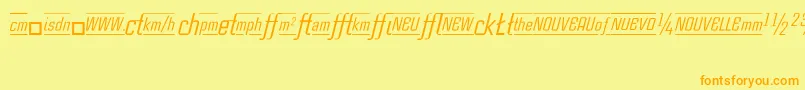CasestudynooneLtItalicAlternate Font – Orange Fonts on Yellow Background