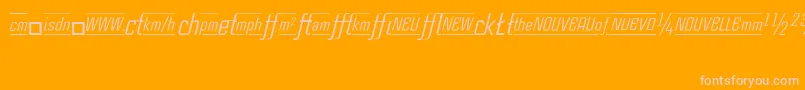 CasestudynooneLtItalicAlternate Font – Pink Fonts on Orange Background