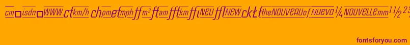 CasestudynooneLtItalicAlternate Font – Purple Fonts on Orange Background
