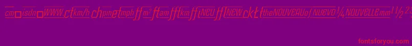 CasestudynooneLtItalicAlternate Font – Red Fonts on Purple Background