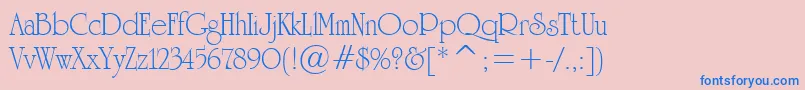 UniversityRomanTl Font – Blue Fonts on Pink Background