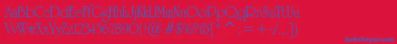 UniversityRomanTl Font – Blue Fonts on Red Background