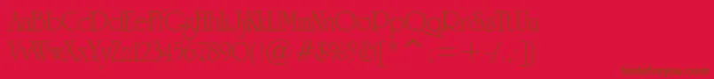UniversityRomanTl Font – Brown Fonts on Red Background