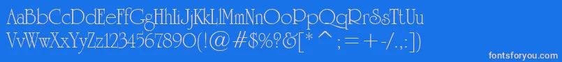 UniversityRomanTl Font – Pink Fonts on Blue Background