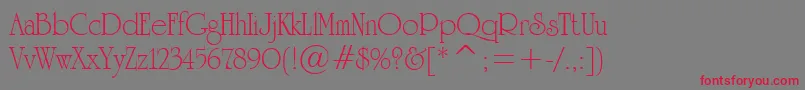 UniversityRomanTl Font – Red Fonts on Gray Background