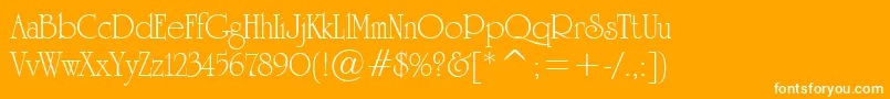 UniversityRomanTl Font – White Fonts on Orange Background