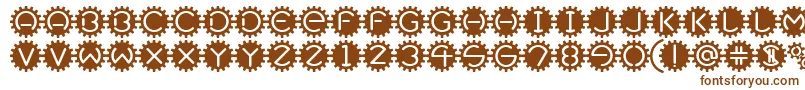 Gearbox Font – Brown Fonts on White Background