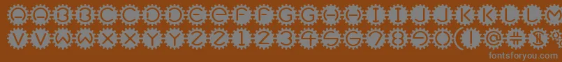 Gearbox Font – Gray Fonts on Brown Background
