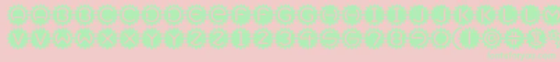 Gearbox Font – Green Fonts on Pink Background