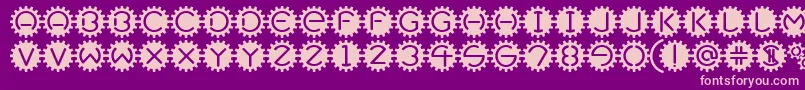 Gearbox Font – Pink Fonts on Purple Background