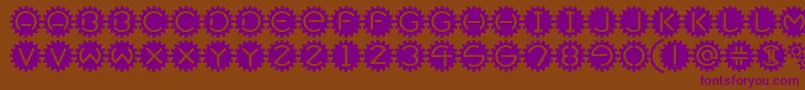 Gearbox Font – Purple Fonts on Brown Background