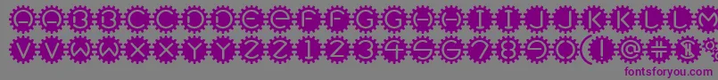 Gearbox Font – Purple Fonts on Gray Background