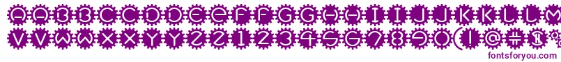 Gearbox Font – Purple Fonts on White Background