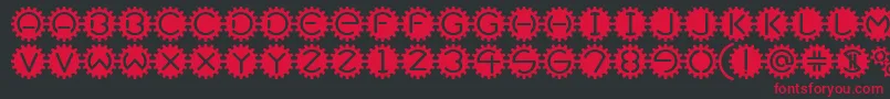 fuente Gearbox – Fuentes Rojas Sobre Fondo Negro
