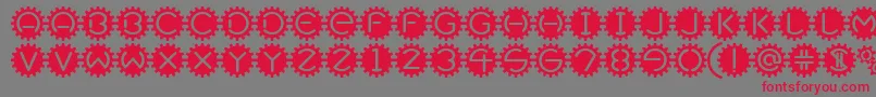 Gearbox Font – Red Fonts on Gray Background