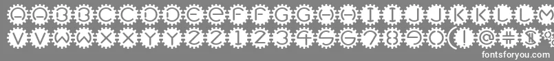 Gearbox Font – White Fonts on Gray Background