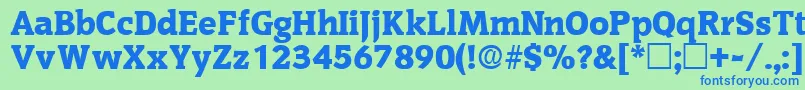 OritdisplaysskRegular Font – Blue Fonts on Green Background