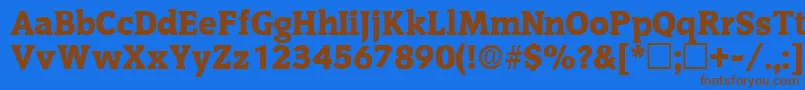 OritdisplaysskRegular Font – Brown Fonts on Blue Background