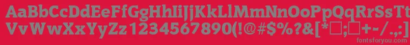 OritdisplaysskRegular Font – Gray Fonts on Red Background