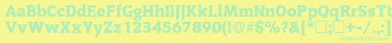 OritdisplaysskRegular Font – Green Fonts on Yellow Background