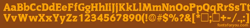 OritdisplaysskRegular Font – Orange Fonts on Brown Background