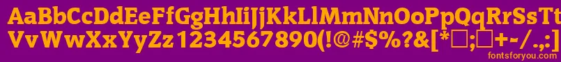 Police OritdisplaysskRegular – polices orange sur fond violet
