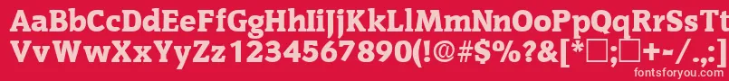 OritdisplaysskRegular Font – Pink Fonts on Red Background