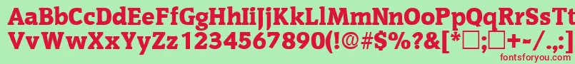 OritdisplaysskRegular Font – Red Fonts on Green Background