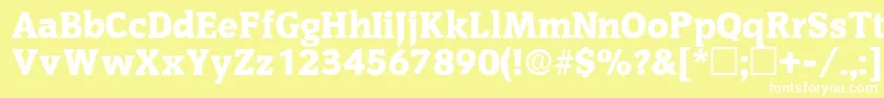 OritdisplaysskRegular Font – White Fonts on Yellow Background