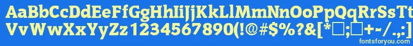 OritdisplaysskRegular Font – Yellow Fonts on Blue Background