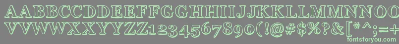 Okay Font – Green Fonts on Gray Background