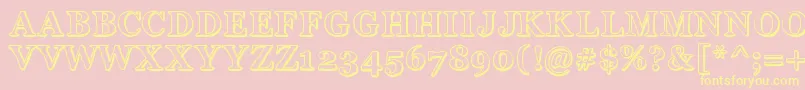 Okay Font – Yellow Fonts on Pink Background