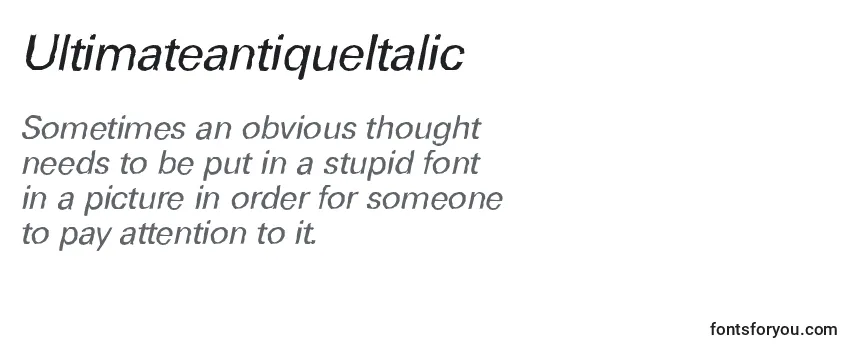 UltimateantiqueItalic Font