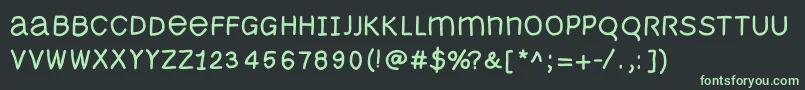 フォントMonomousefs – 黒い背景に緑の文字