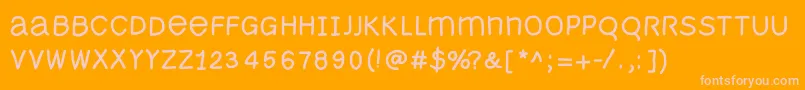 Monomousefs Font – Pink Fonts on Orange Background