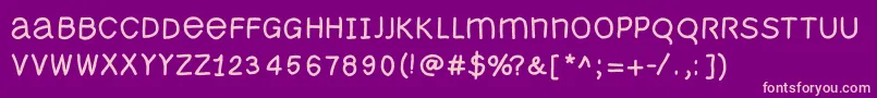 Monomousefs Font – Pink Fonts on Purple Background