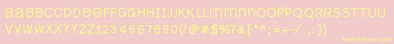 Monomousefs Font – Yellow Fonts on Pink Background