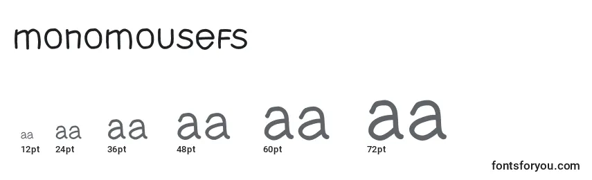 Monomousefs Font Sizes