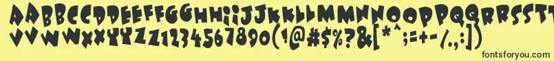 Underattack Font – Black Fonts on Yellow Background