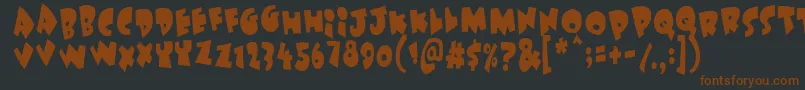Underattack Font – Brown Fonts on Black Background