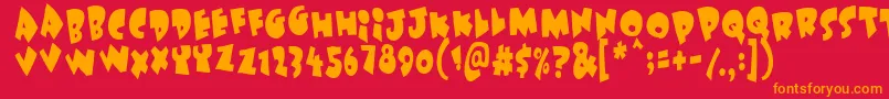 Underattack Font – Orange Fonts on Red Background