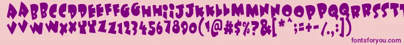 Underattack Font – Purple Fonts on Pink Background